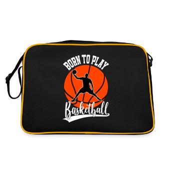 Pour le basket-ball né joueur basketteur - Sac Retro - noir/or - Dos