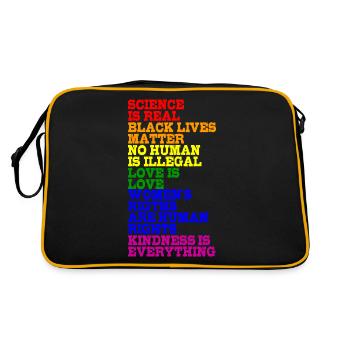 NO HUMAN IS ILLEGAL LGBT Pride Gay Pride Month - Sac Retro - noir/or - Dos