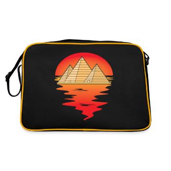 Egypte vacances coucher de soleil rétro - Sac Retro - noir/or - Dos