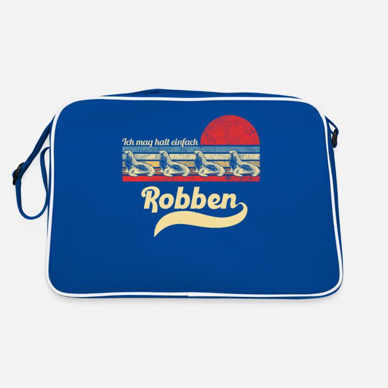Seehund Retro Vintage Robbe Geschenk Retro Tasche