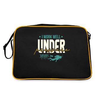 I Work Well Under Pressure Scuba Diving - Retro Bag - black/gold - Back
