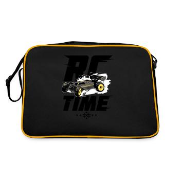 RC Car Racing Geschenk für einen RC Racer - Retro Tasche - Schwarz/Gold - Hinten