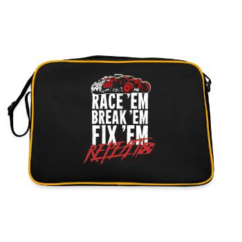 RC Car Racing Geschenk für einen RC Car Racer - Retro Tasche - Schwarz/Gold - Hinten