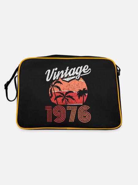 Vintage 1976 76 Anniversaire Rétro Millésime cadeau - Sac Retro - noir/or - Dos