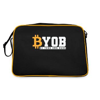 Be your own Bank Bitcoin Wallet - Retro Bag - black/gold - Back