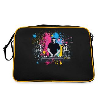 house festival goa techno raven acid musique rave - Sac Retro - noir/or - Dos