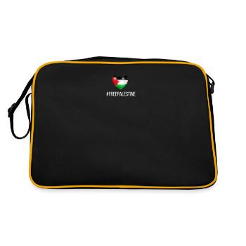 Free Palestine Palestina Liberté - Sac Retro - noir/or - Dos