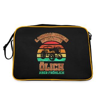 Agricultural machinery mechanic Ölich but cheerful retro - Retro Bag - black/gold - Back