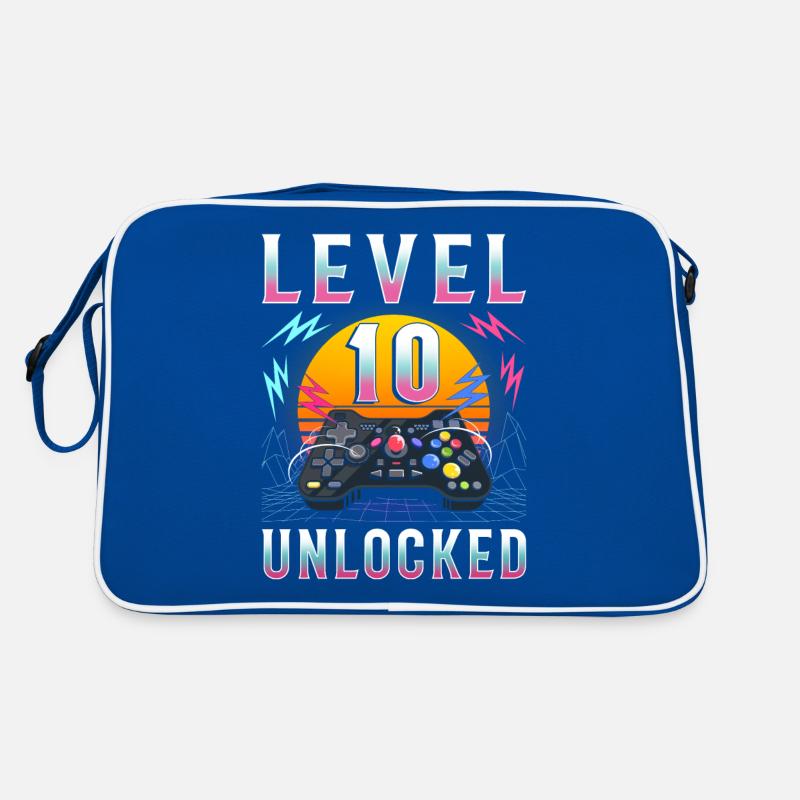 Level 10 unlocked Gaming Geschenk Retro Tasche