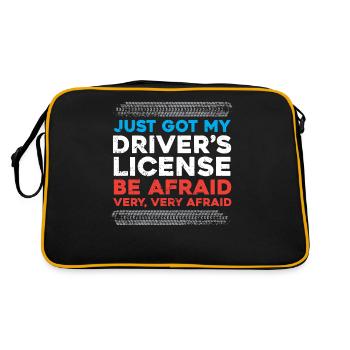 Just got my driver's license - driving license - - Retro Bag - black/gold - Back