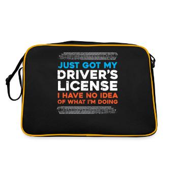 Just got my driver's license - driving license - - Retro Bag - black/gold - Back