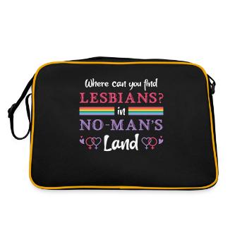 Lesbienne lesbienne lesbiennes LGBT Arc-en-ciel Cadeau - Sac Retro - noir/or - Dos