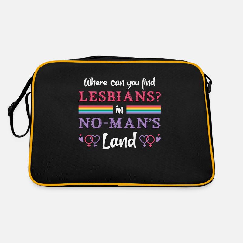 Lesbisch Lesbe Lesben LGBT Regenbogen Geschenk Retro Tasche