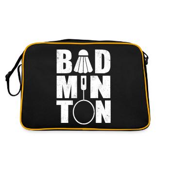 Badminton Badminton Badminton Racket Gift - Retro Bag - black/gold - Back