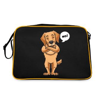 Sturer Golden Retriever dog funny dog lovers - Retro Bag - black/gold - Back