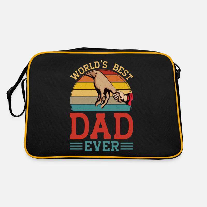 WORLDS BEST DAD EVER - Retro Bag - black/gold