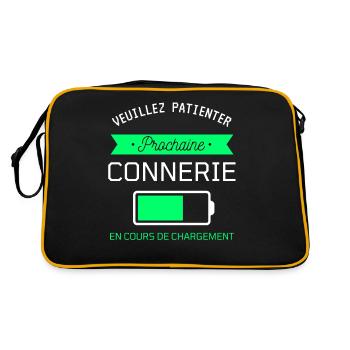 PROCHAINE CONNERIE cadeau humour - Sac Retro - noir/or - Dos