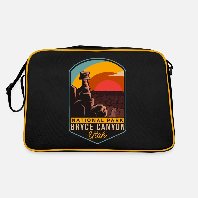 Bryce Canyon Park Utah Mountain Camping Retro Bag
