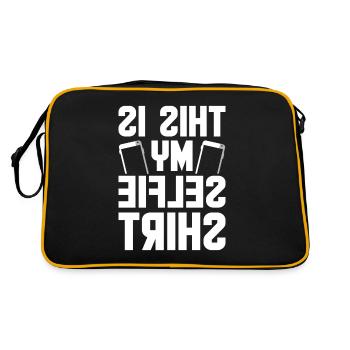 Dies Ist Mein Selfie Shirt Spiegel Bilder Selfie - Retro Tasche - Schwarz/Gold - Hinten