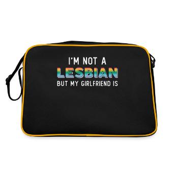 Lesbienne Arc-en-ciel LGBT Lesbiennes Lesbienne Cadeau - Sac Retro - noir/or - Dos