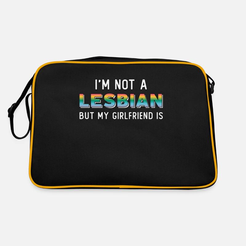 Lesbisch Regenbogen LGBT Lesben Lesbe Geschenk Retro Tasche