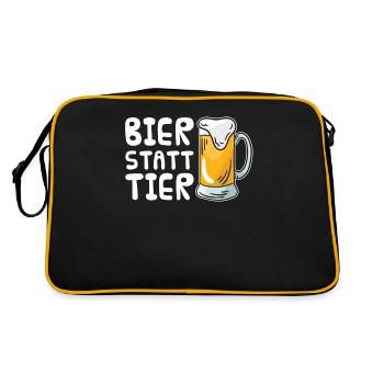 Veggie Vegetables Vegetarian Vegetarian - Retro Bag - black/gold - Back