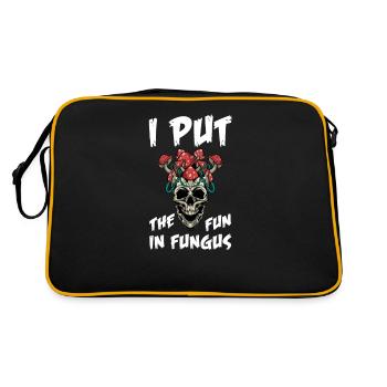 Mushroom picker Sponge Mushroom picker Mushroom finder collector - Retro Bag - black/gold - Back