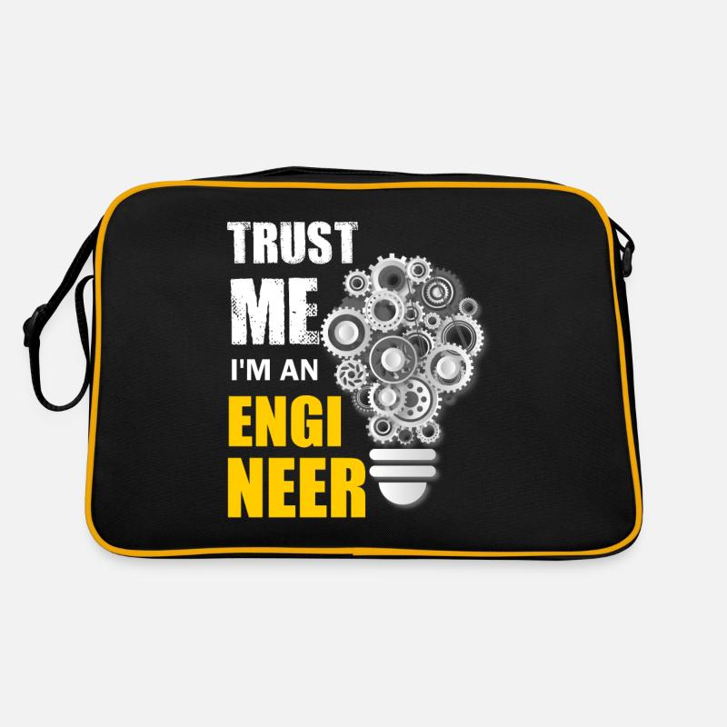 Trust me I ́m an engineer, engineer and mechanic - Retro Bag - black/gold