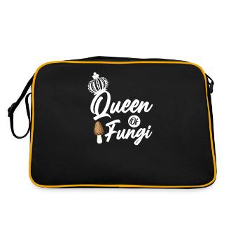 Mushroom picker Sponge Mushroom picker Mushroom finder collector - Retro Bag - black/gold - Back