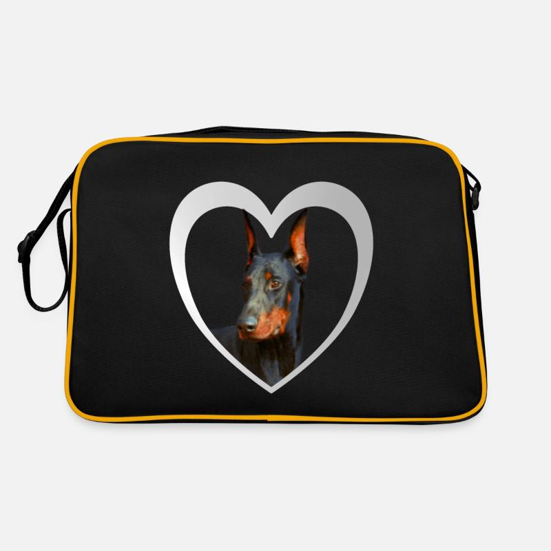 Dobermann - Dobermann Hund Retro Tasche