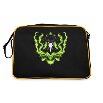 Plague doctor in poison cloud - Vintage Plague Doctor - Retro Bag - black/gold - Back