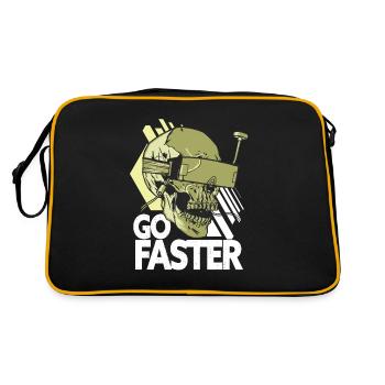 Go Faster - FPV Drone Drone Pilot - Retro Bag - black/gold - Back