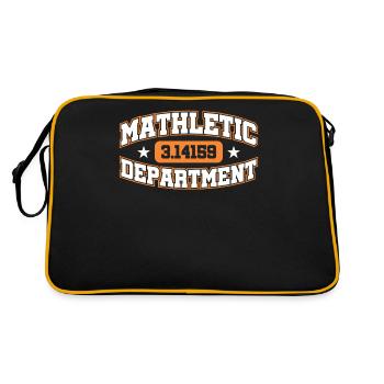 Mathlete Mathletic-Abteilung Mathletics Nerd Geek - Retro Tasche - Schwarz/Gold - Hinten