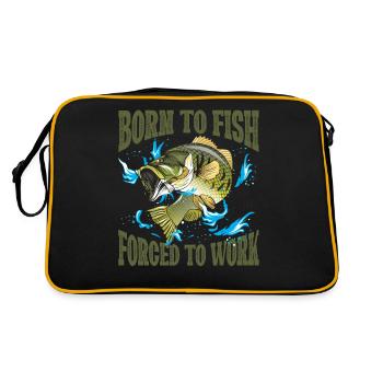 Born To Fish Live To Fish Fish To Live - Sac Retro - noir/or - Dos