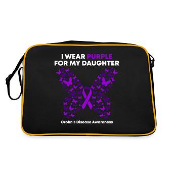 Crohn's Disease Awareness - Awareness Fight Against - Retro Bag - black/gold - Back