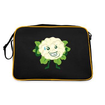 Funny cauliflower - Retro Bag - black/gold - Back