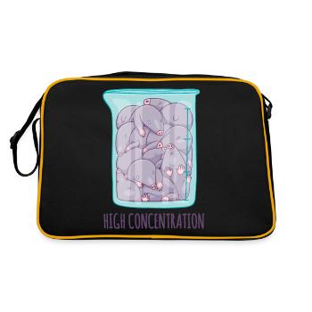 Chemie Shirt Mole per Liter für Chemiker Biologen - Retro Tasche - Schwarz/Gold - Hinten