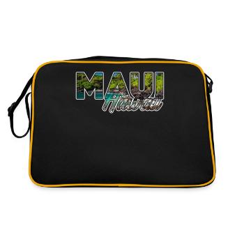 Maui Hawaii - Retro Tasche - Schwarz/Gold - Hinten