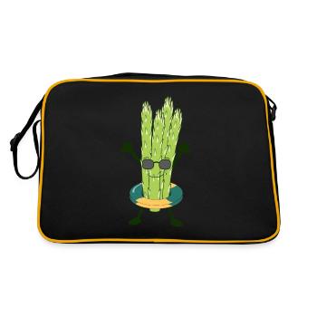 Asperges drôles - Sac Retro - noir/or - Dos