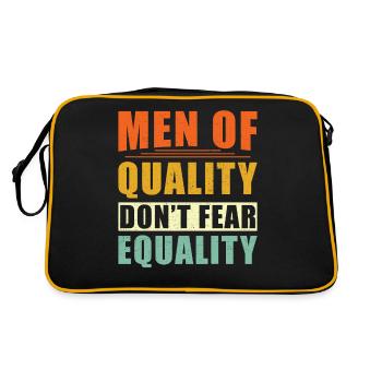 Gleichberechtigung Frau Mann - Retro Tasche - Schwarz/Gold - Hinten