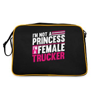 Camion routier camionneur femme camionneur princesse rengaine - Sac Retro - noir/or - Dos