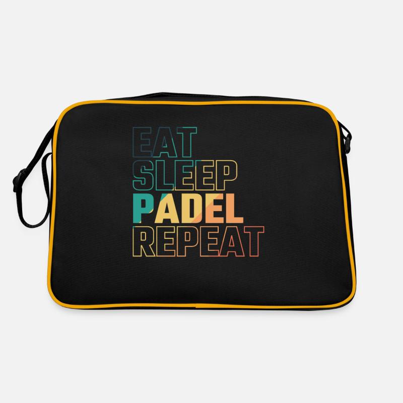 Eat Sleep Padel Repeat Retro Tasche