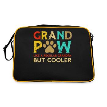 Grandpaw Like A Regular Granpa But Cooler Vintage - Sac Retro - noir/or - Dos