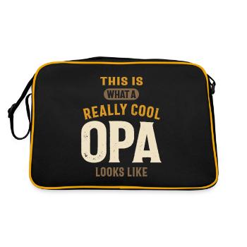 Voici à quoi ressemble un Opa vraiment cool - Sac Retro - noir/or - Dos