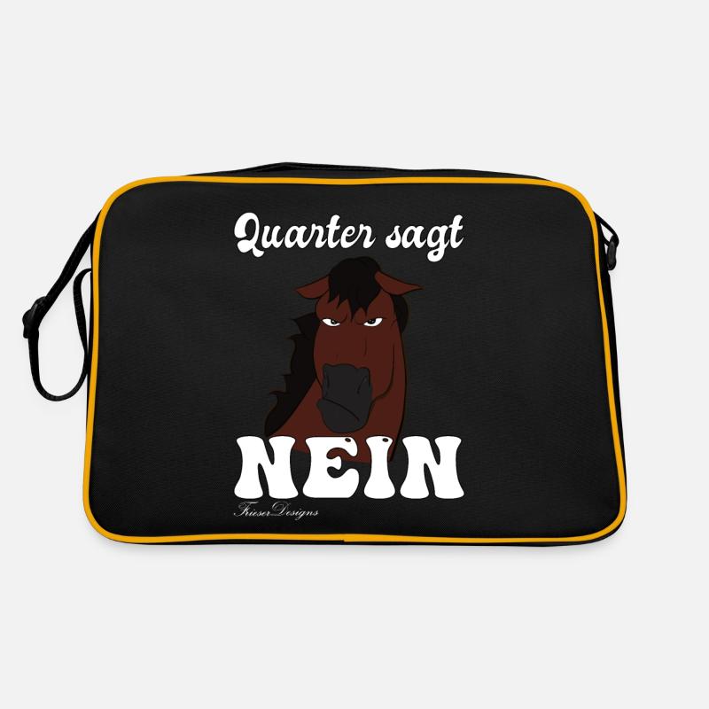 Quarter says no, funny and cute comic horses Retro Bag