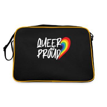 Queer Proud Lesbian Bisexual Trans Gay Pride - Sac Retro - noir/or - Dos