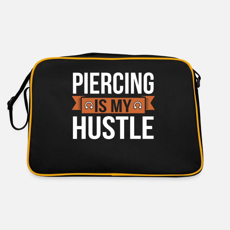 Piercing Is My Hustle Piercing Fun Pun Retro Bag