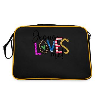 Jésus Loves Me Kids - Sac Retro - noir/or - Dos