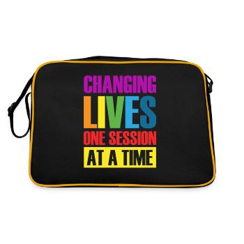 Thérapie Aba en une séance qui change la vie BCBA - Sac Retro - noir/or - Dos