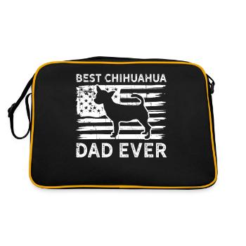 Meilleur papa Chiwawa Jamais Chemise Rétro Chihuahua Dog Ow - Sac Retro - noir/or - Dos